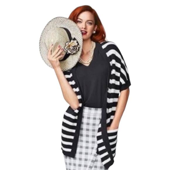 Cabi Whistle Knit Striped Cardigan Small - Picture 4 of 11